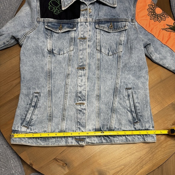 Orchid Colombia Jean Jacket w/ Butterfly Accents, Size M - BRAND NEW! - Picture 9 of 9